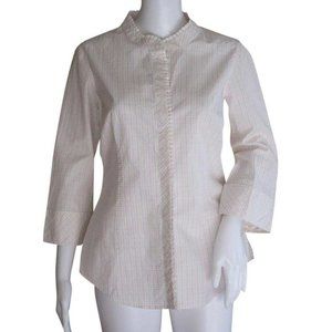 Lilly Pulitzer Corbett White Day Tattersal Cotton Shirt